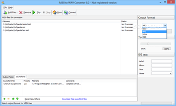 MIDI To WAV Converter screenshot 2