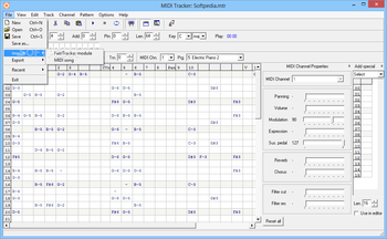 MIDI Tracker screenshot 2