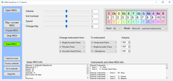 MIDI Transform screenshot