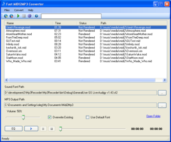 MIDI2MP3 Converter screenshot