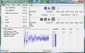 Midi2Wav Recorder screenshot 2