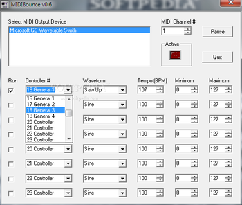 MIDIBounce screenshot