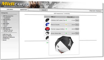 MidiCart PHP Shopping Cart screenshot