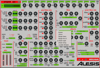 midiCTRL VST Controller/Editor for Alesis Micron/Ion screenshot