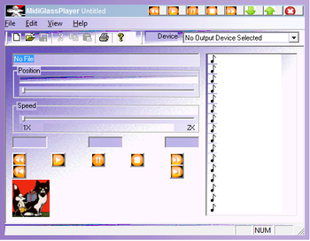 MidiGlassPlayer screenshot