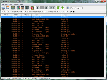 MidiWorks 2010 screenshot