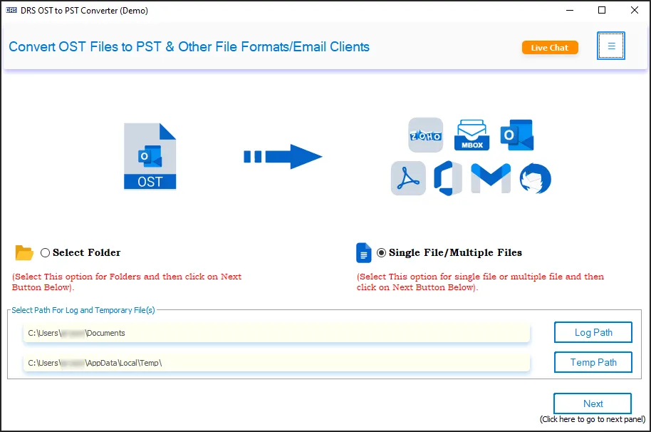 MIgrateEmails OST to PST Converter  screenshot 3