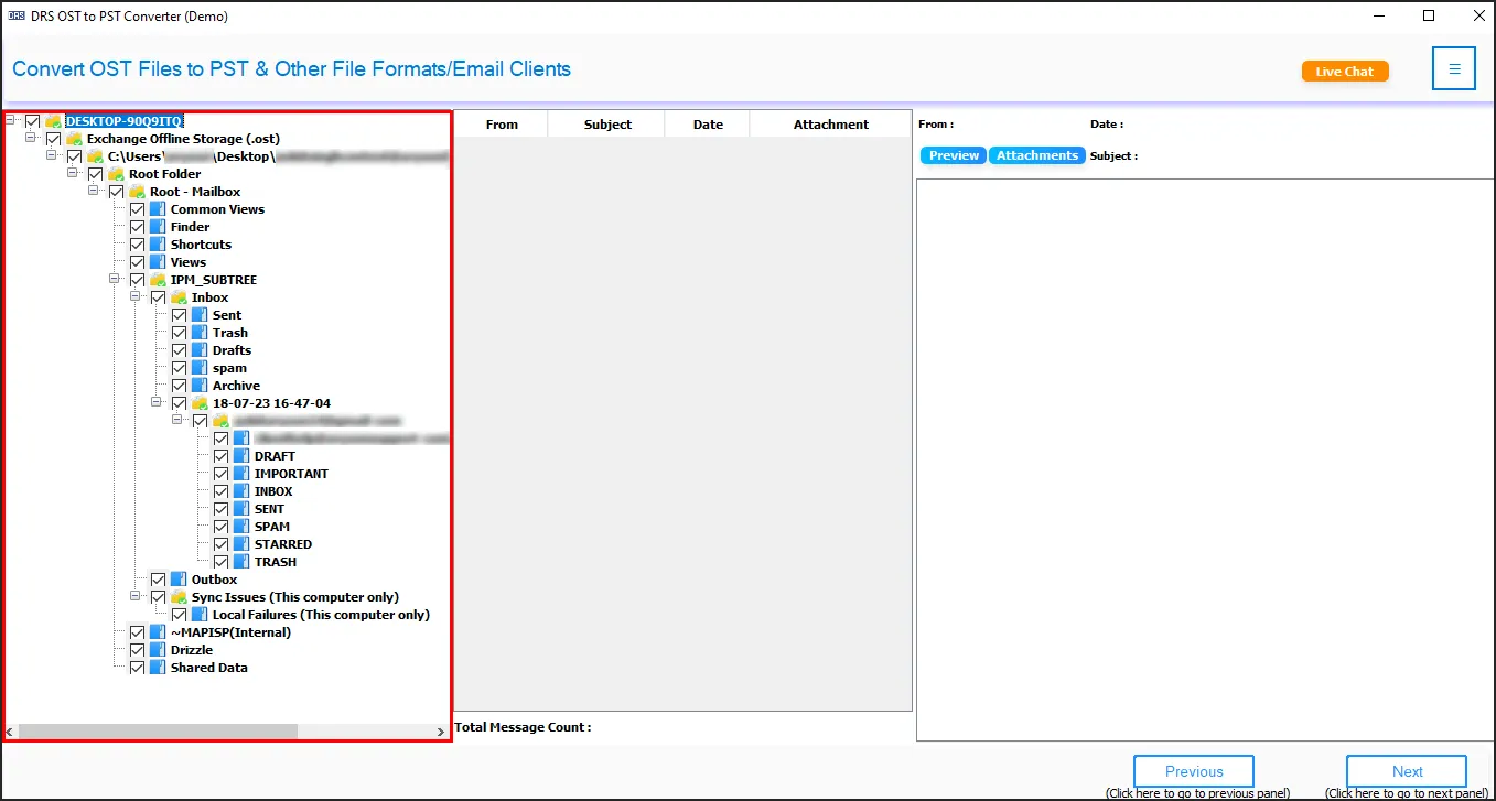 MIgrateEmails OST to PST Converter  screenshot 2