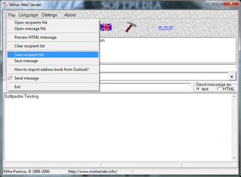 Mihov Mail Sender screenshot 2