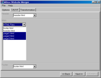 Mihov Website Merger screenshot 2