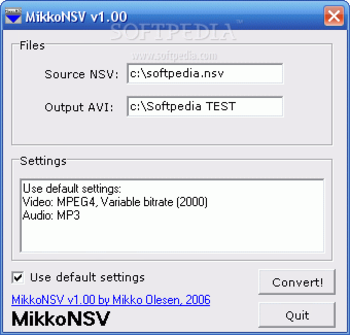 MikkoNSV screenshot