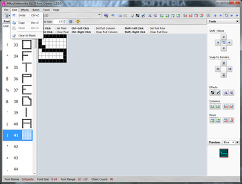 MikroElektronika GLCD Font Creator screenshot 3