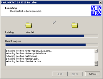 MiKTeX Portable screenshot