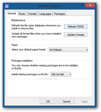 MiKTeX Portable screenshot 13