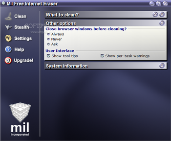 Mil Free Internet Eraser screenshot 3