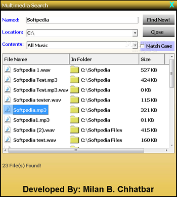 Milan's Fastest File Finder screenshot 2