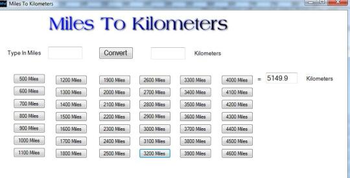 Miles To Kilometers screenshot