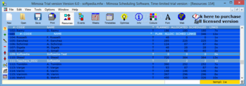 Mimosa Scheduling Software screenshot