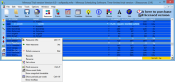 Mimosa Scheduling Software screenshot 2