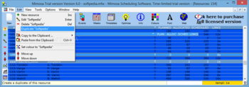 Mimosa Scheduling Software screenshot 4