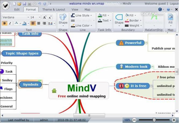 Mindv online mind mapping tool screenshot 3