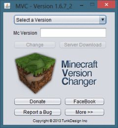 Minecraft Version Changer screenshot