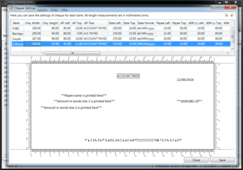 Mini Cheque Printer screenshot