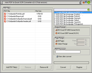 mini PDF to Excel OCR Converter screenshot 2