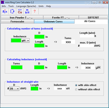 mini Ring Core Calculator screenshot 2