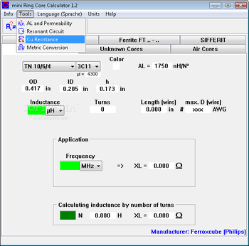 mini Ring Core Calculator screenshot 4