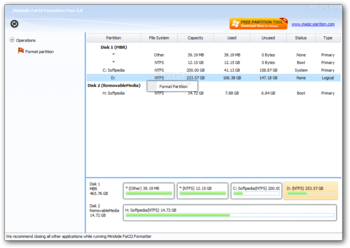 MiniAide Fat32 Formatter screenshot