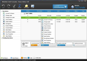 MiniAide Fat32 Formatter Professional screenshot