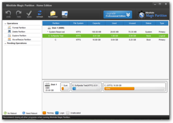 MiniAide Magic Partition Home Edition screenshot