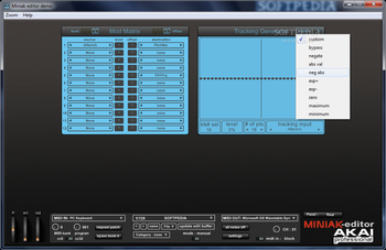 Miniak-editor screenshot 2