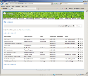 MiniCRM screenshot
