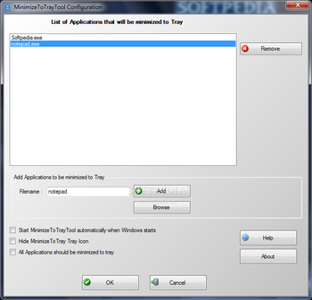 MinimizeToTrayTool screenshot 2