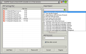 miniPDF Scan to Word OCR Converter screenshot 2