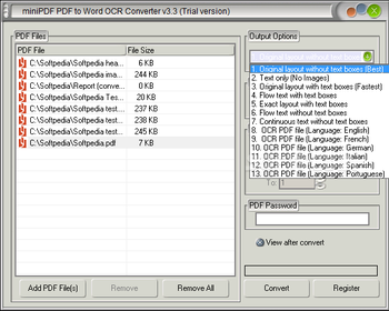miniPDF to Word OCR Converter screenshot 2