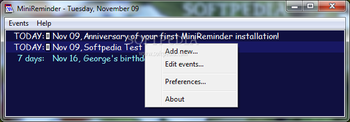 MiniReminder screenshot