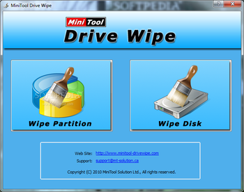 MiniTool Drive Wipe screenshot