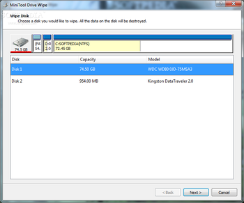 MiniTool Drive Wipe screenshot 3