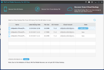 MiniTool Mobile Recovery for iOS screenshot 3