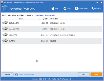 MiniTool Power Data Recovery Free Edition screenshot