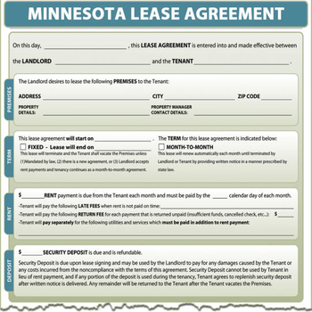 Minnesota Lease Agreement screenshot