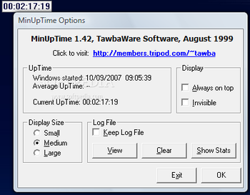 MinUpTime screenshot