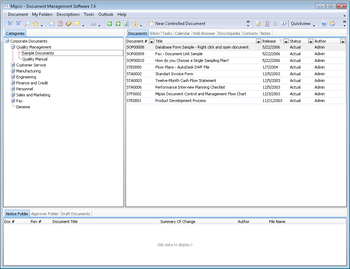 Mipsis CRM and Document Management screenshot