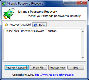 Miranda Password Recovery screenshot