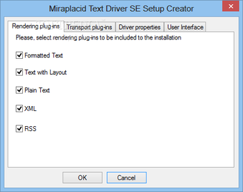 Miraplacid Text Driver SDK screenshot