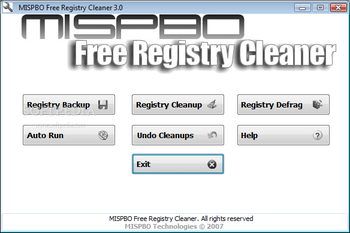 MISPBO Registry Cleaner screenshot