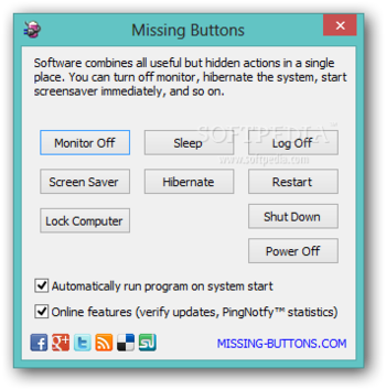 Missing Buttons screenshot